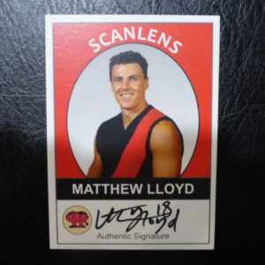 2019 SCANLENS SIGNATURE CARD MATTHEW LLOYD /50
