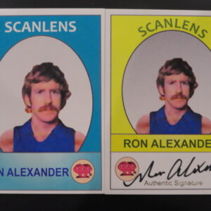 2019 SCANLENS BASE/SIGNATURE CARD BUNDLE RON ALEXANDER