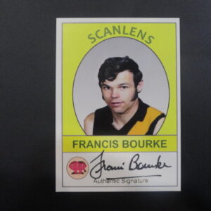 2019 SCANLENS SIGNATURE CARD FRANCIS BOURKE /50