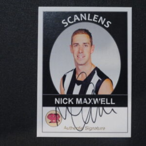 2019 SCANLENS SIGNATURE CARD NICK MAXWELL /50