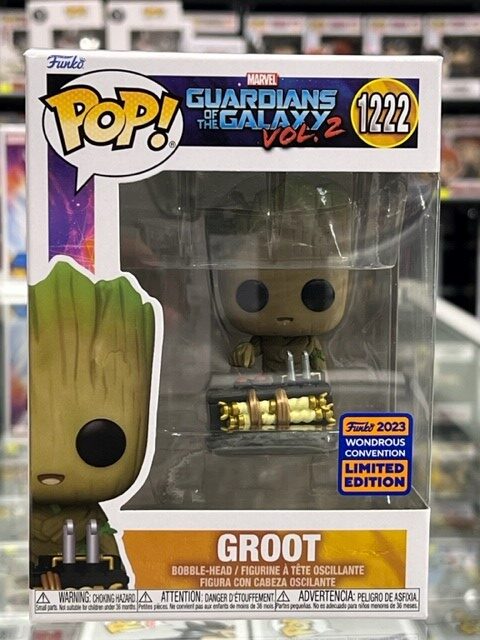 Guardians of the Galaxy: Vol 2 - Groot with Button WC Exclusive Pop! #1222