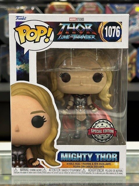 Funko Pop! Thor 4: Love and Thunder - Mighty Thor without Helmet Metallic (Special Edition) #1076
