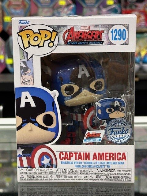 Funko Pop! Marvel Comics - Captain America 60th Anniversary (with Pin) (Special Edition) #1290