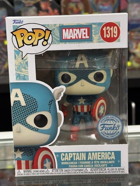 Funko Pop! Marvel Comics: D100 - Captain America Retro Reimagined (Special Edition) #1319