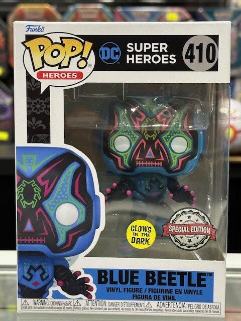 Funko Pop! DC Comics - Blue Beetle Dia De Los DC Glow (Special Edition) #410