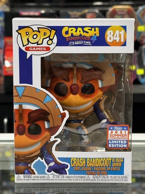 Funko Pop! Crash Bandicoot - Crash in Mask Armor (SDCC 2021Exclusive) #841