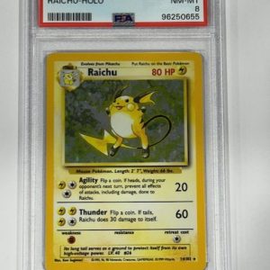 1999 Pokemon Base Set - Raichu Holo #14 NM-MT PSA 8