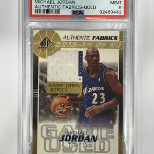 2003 SP Game Used Authentic Fabrics Gold - Michael Jordan #MJ-J MINT PSA 9