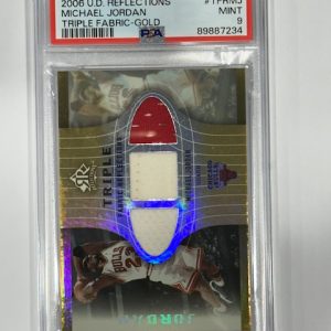 2006 Upper Deck Reflections Triple Fabrics Gold - Michael Jordan #TFRMJ MINT PSA 9