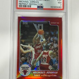 1996 Stadium Club Finest Reprint Refractor - Michael Jordan #24 NM PSA 7