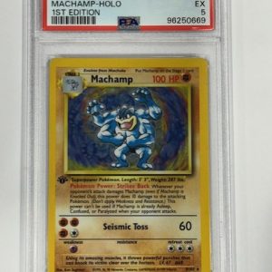 1999 Pokemon Base Set 1st Edition - Machmp Holo #8 EX PSA 5
