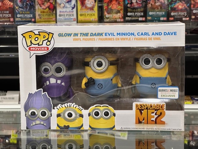 Funko Pop! Despicable Me 2 - Glow In The Dark Evil, Minion Carl Dand Dave (Barnes & Noble Exclusive) 3 Pack