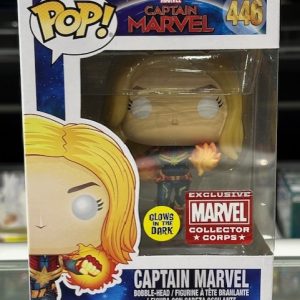 Funko Pop! Captain Marvel - Captain Marvel Glows (Collector Corps Exclusive) #446