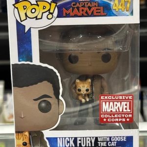 Funko Pop! Captain Marvel - Nick Fury With Goose The Cat (Collector Corps Exclusive) #447
